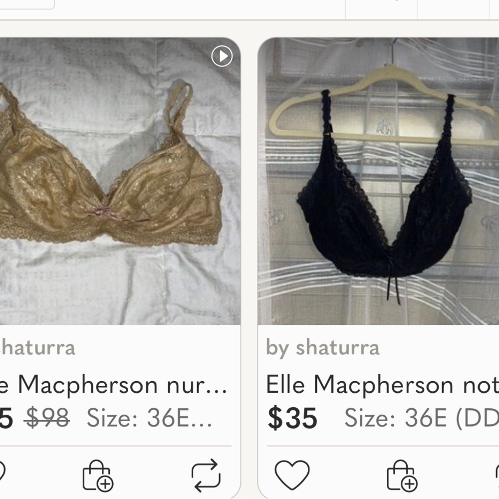 2 Maternity New Elle Macpherson nursing bras not Mimi also in separate listing